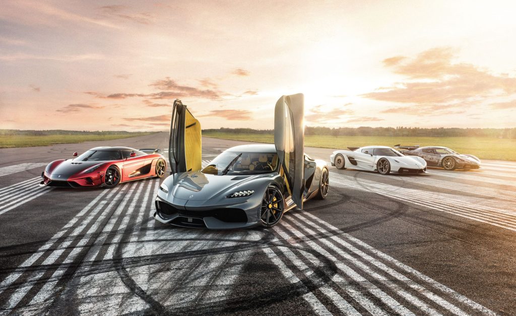 Koenigsegg Regera, Gemera and two Jeskos