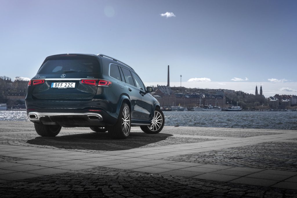 Mercedes-Benz GLS vid Riddarholmen