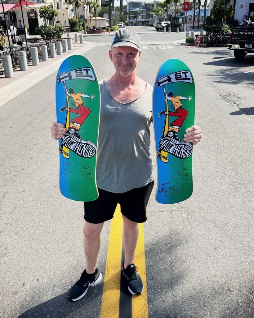 Matt Hensley signed boards and me.